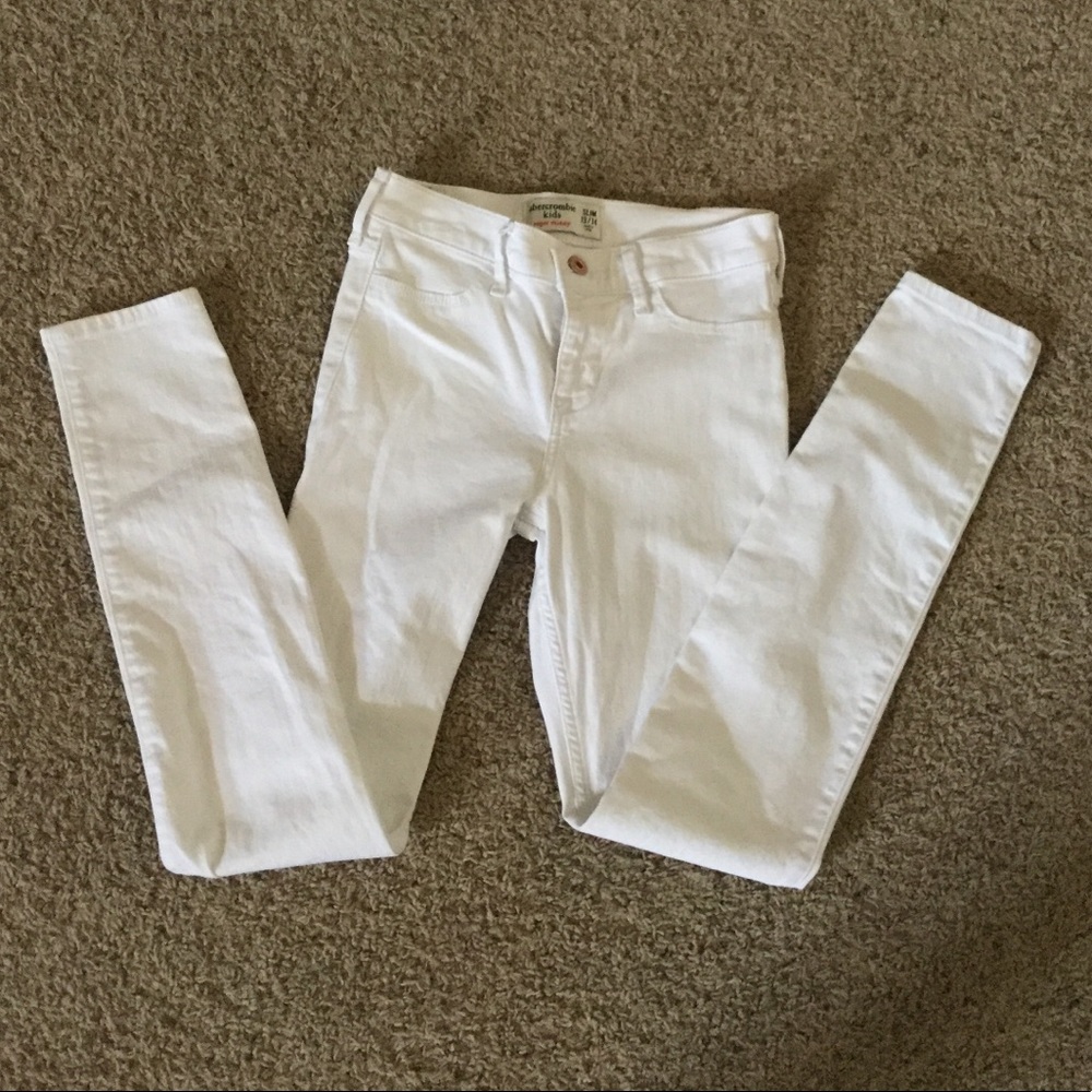 Abercrombie Kids white jeans